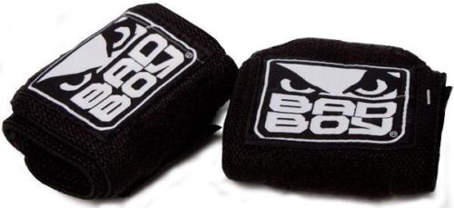 Bad Boy Wrist Supports with Thumb Grip - Black